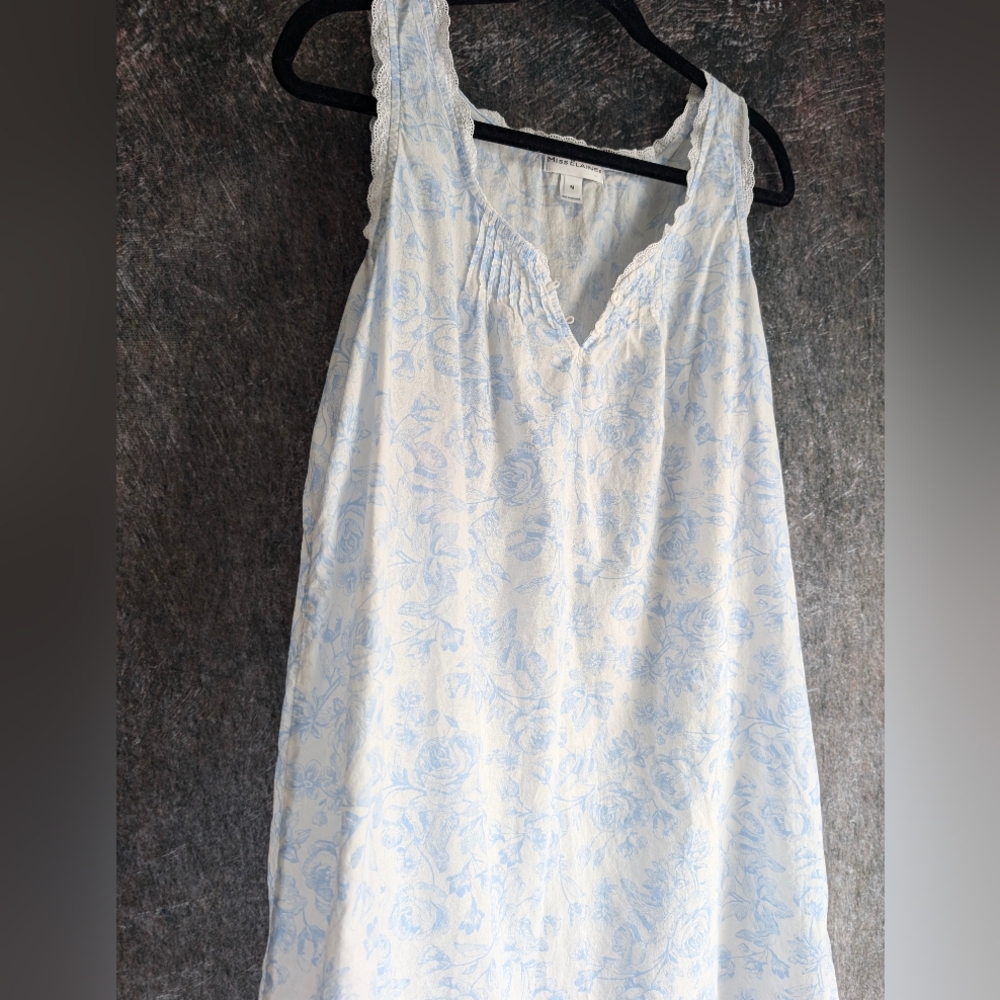 Miss Elaine Cottagecore Cotton Nightgown - Picture 2 of 3